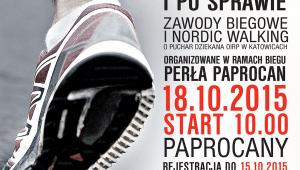 Zawody biegowe i nordic walking - plakat