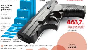 Liczba osób, którym wydano pozwolenie na broń