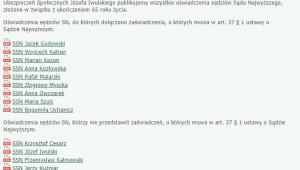 Oświadczenie sędziów