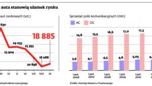 Polisy na nowe auta stanowią ułamek rynku