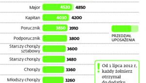 Uposażenie zasadnicze żołnierzy zawodowych