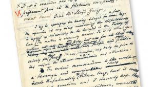 Rękopis listu Ignacego Paderewskiego do szefa brytyjskiego rządu Davida Lloyda Georgea z 15 sierpnia 1919 r.