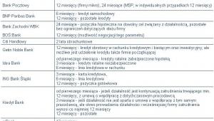 Minimalny okres prowadzenia działalności gospodarczej w zależności od rodzaju kredytu